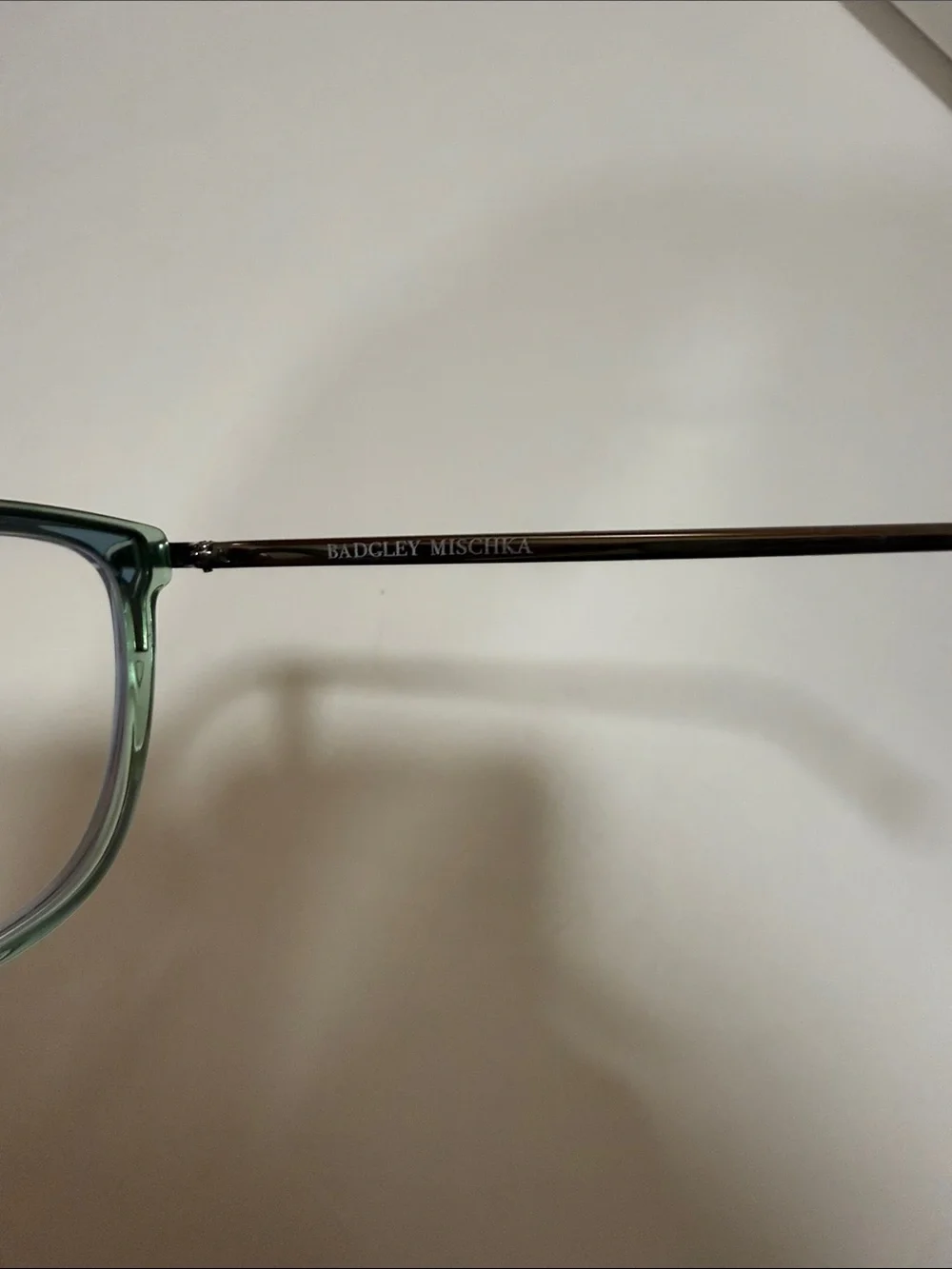 NWT Badgley Mischka Angeline Teal blue green Gradient Ophthalmic Optical frame